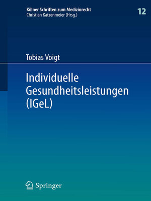 cover image of Individuelle Gesundheitsleistungen (IGeL)